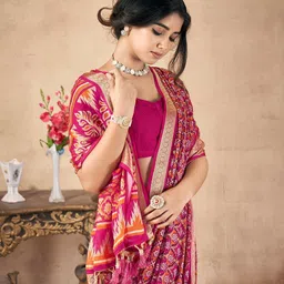 all about you Floral Pure Chiffon Saree-29