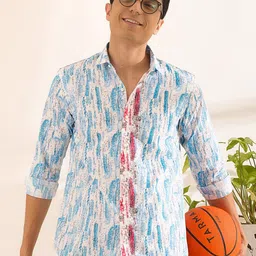 Mculine Men Standard Floral Opaque Printed Casual Shirt-image-26
