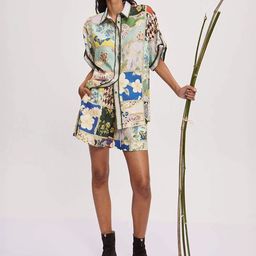 JC Mode Printed Shirt Collar Short Sleeves Shirt With Shorts-picture-29