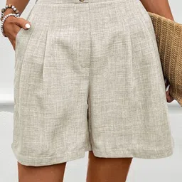 StyleCast Women Relaxed Fit High-Rise Chino Shorts-picture-15