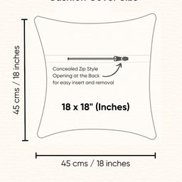 LUSHLYF White & Beige Set of 2 Quirky Square Cushion Covers image 5