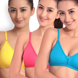 Floret Pack of 3 Full-Coverage Bras-5