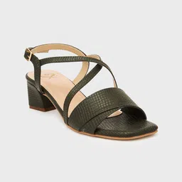Sole To Soul Textured Block Sandals with Buckles-picture-0