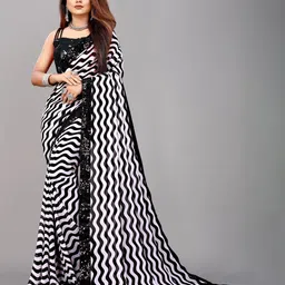 limtd Sequinned Pure Georgette Saree-picture-47