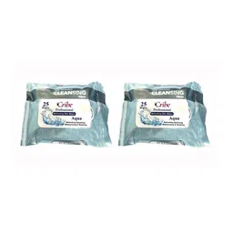 CRIBE Set Of 4 Rose & Aqus Extract Wet Cleansing Wipes With Vitamin E - 25 Wipes Each image 1