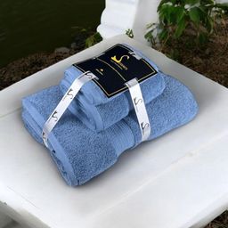 SENSES Blue 3 Cotton 670 GSM Bath Towel-image-82