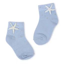 TIPY TIPY TAP Kids Star Fish Embellished Ankle-Length Socks-37