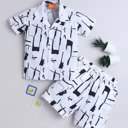 Ministitch Printed Shirt With Shorts Clothing Set-picture-32
