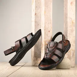 knoos Men Leather Comfort Sandals-image-58