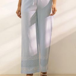 Fabindia Women Embroidered Slim Fit Trousers-image-52