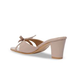 ERIDANI Textured Block Mules with Bows image 3