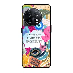 QRIOH Typography Printed Sleek & Lightweight Silicone OnePlus 11 5G Glass Back Case-picture-21
