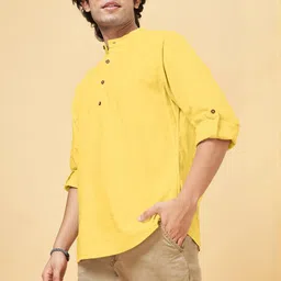 Fifth U Men Yellow Kurta-10