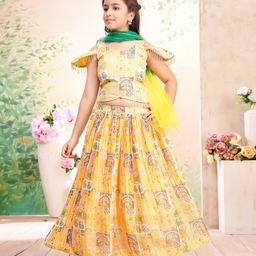 BAESD Girls Printed Ready to Wear Lehenga & Blouse With Dupatta-picture-43