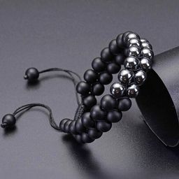 STYLEKRAFT Unisex Black Bracelet-image-3