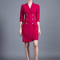 Miss Chase Georgette Lapel Collar Blazer Dress-image-70