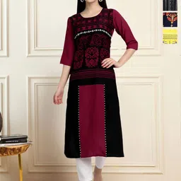 Anouk Rustic Women Pack of 4 Floral Printed Festive Straight Kurtas-33