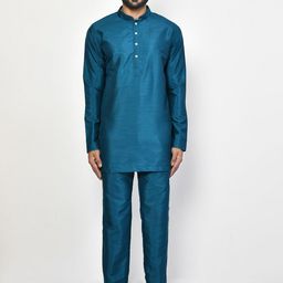 Arihant Rai Sinha Men Regular Pure Silk Kurta with Trousers-image-27