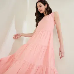 StyleStone Tiered Fit & Flare Midi Dress-picture-41