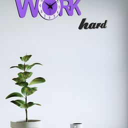 OLIVE TREE Purple & White Traditional Wall Clock-image-13