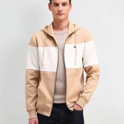 Arrow Sport Men Colourblocked Hooded Sweatshirt-picture-22