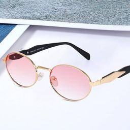 SPADEACES Unisex Retro Sunglasses SpadeAces 6120 Gold Peach-image-28
