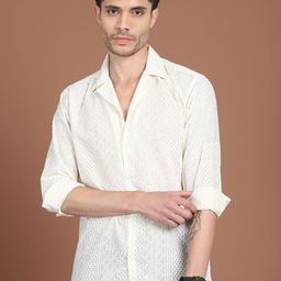 Indian Needle Men Classic Opaque Casual Shirt-image-33