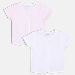 MINI KLUB Infants Girls Pack Of 2 Printed Front Open Jhablas-29