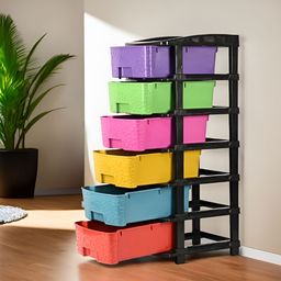 Aura Black Set of 1 Regular Drawer Organiser Organisers-7