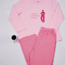 Trendyol Women Printed Pure Cotton Night Suit-picture-27