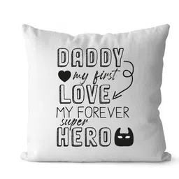 Loops n knots White & Black Daddy My First Love Printed Pre-FilledCushion-picture-35