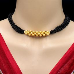 COLOUR OUR DREAMS Gold-Plated Brass Mangalsutra-71