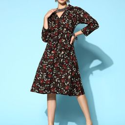 BAESD Floral Print A-Line Midi Dress-image-44
