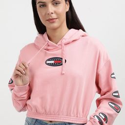 Tommy Hilfiger Women Solid Hooded Crop Sweatshirt-image-72