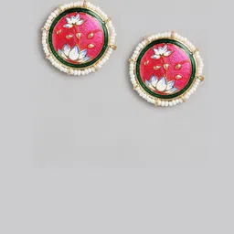 Anouk Gold Plated Artificial Beaded Circular Shaped Studs image 2