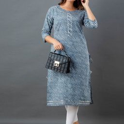SINSINI Women Leheriya Printed Gotta Patti Summer Sheers Kurta-image-12