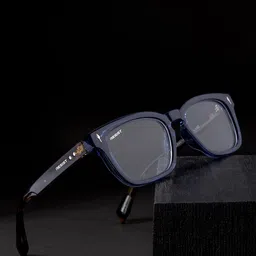 RESIST EYEWEAR Unisex Square Sunglasses with UV Protected Lens FIERY BLUE TIGER CLEAR 3-52