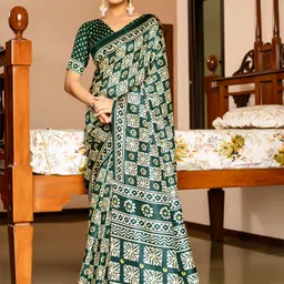 Anouk Rustic Ethnic Motifs Block Print Saree-44