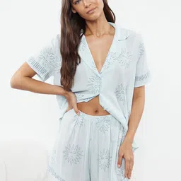 Trendyol Women Abstract Printed Night suit-image-76