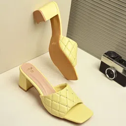 Styli Embellished PU Party Block Peep Toes-55