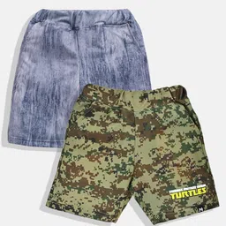YK X Minute Mirth Boys Pack Of 2 Printed Shorts-image-98