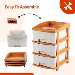 Myntra Elegant Homes White Set of 3 Pcs Regular Multipurpose Drawer Oragnisers image 2