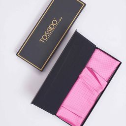 Tossido Men Woven Design Cravat & Pocket Square Accessory Gift-image-9