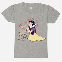 Wear Your Mind Girls Disney Princess Graphic Printed Round Neck Cotton T-shirt-image-27