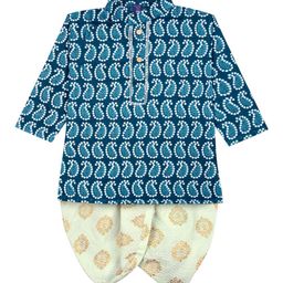 BAESD Infant Paisley Printed Mandarin Collar Kurta With Dhoti Pants-22