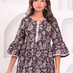 BAESD Floral Print Flared Sleeve Cotton Top-picture-15
