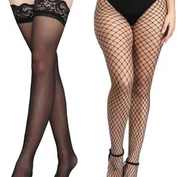 NESKA MODA Women Black Stockings-image-59