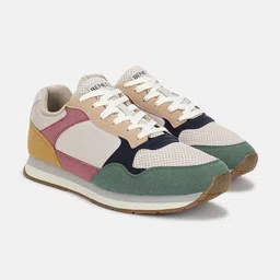 United Colors of Benetton Men Colourblocked PU Sneakers-12
