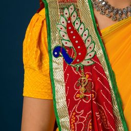 KCPC BANDHANI Printed Bandhani Dupatta with Beads and Stones image 2