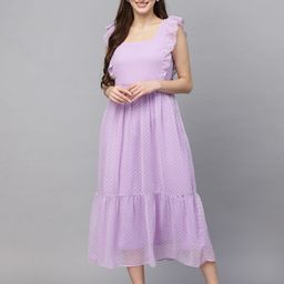 BAESD Georgette Fit & Flare Midi Dress-image-45